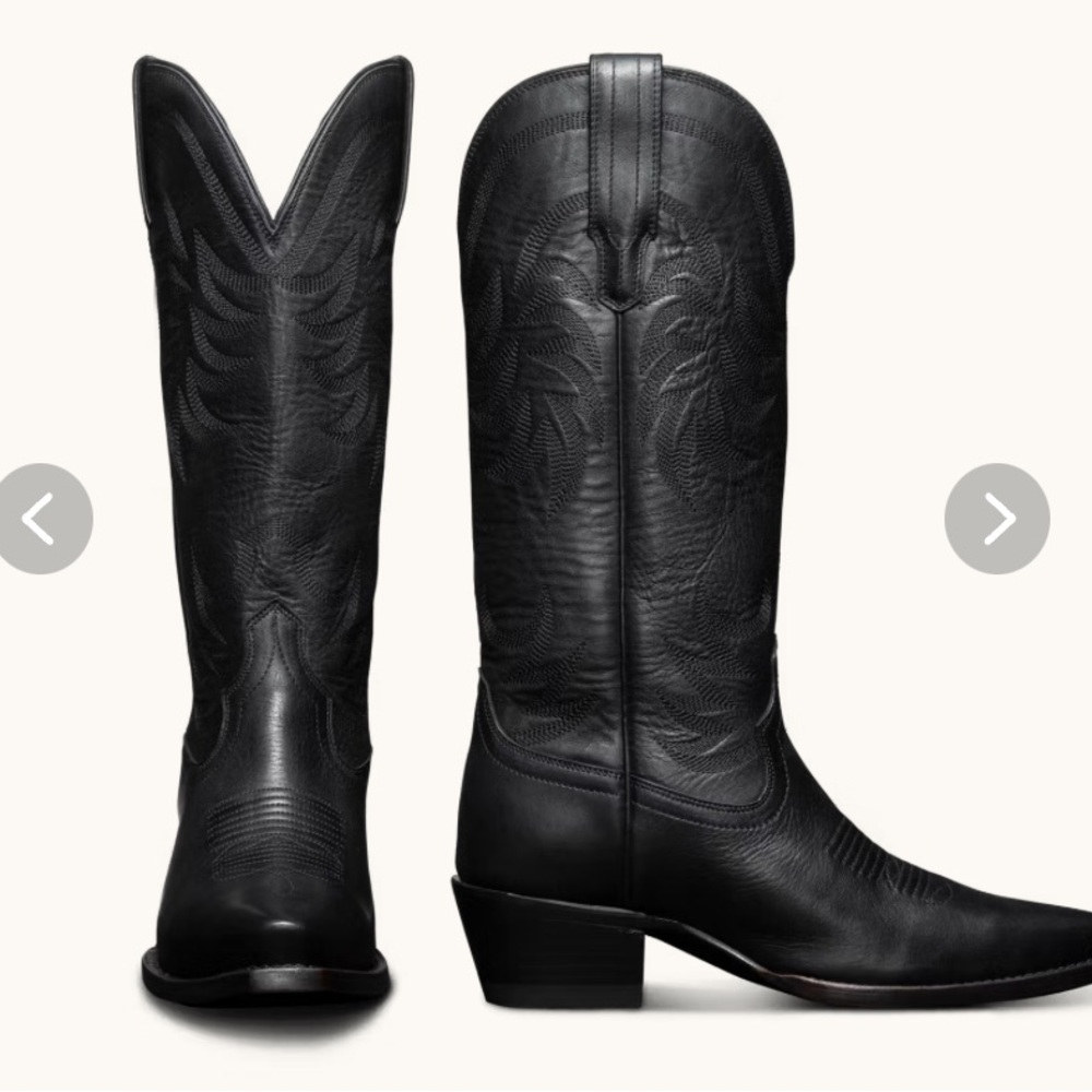 Tecovas ‘Annie/Jamie’ boot in black leather, size 7